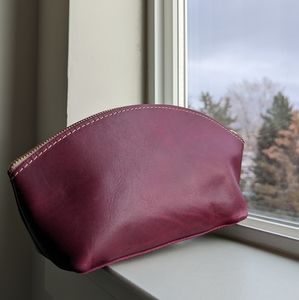 Portland Leather Boysenberry Total Eclipse Makeup Bag